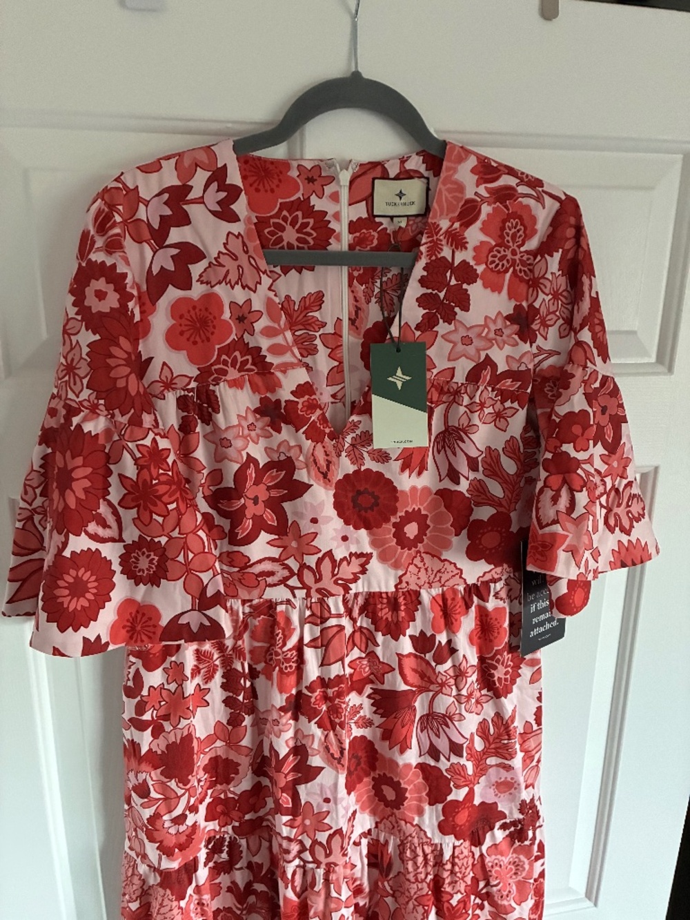 NWT Tuckernuck Ginger maxi dress in red floral M - Picture 3 of 12
